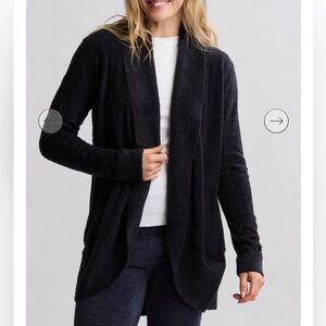 Barefoot Dreams CozyChic Lite Circle Cardigan Black Women’s Size Medium